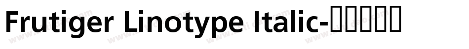 Frutiger Linotype Italic字体转换